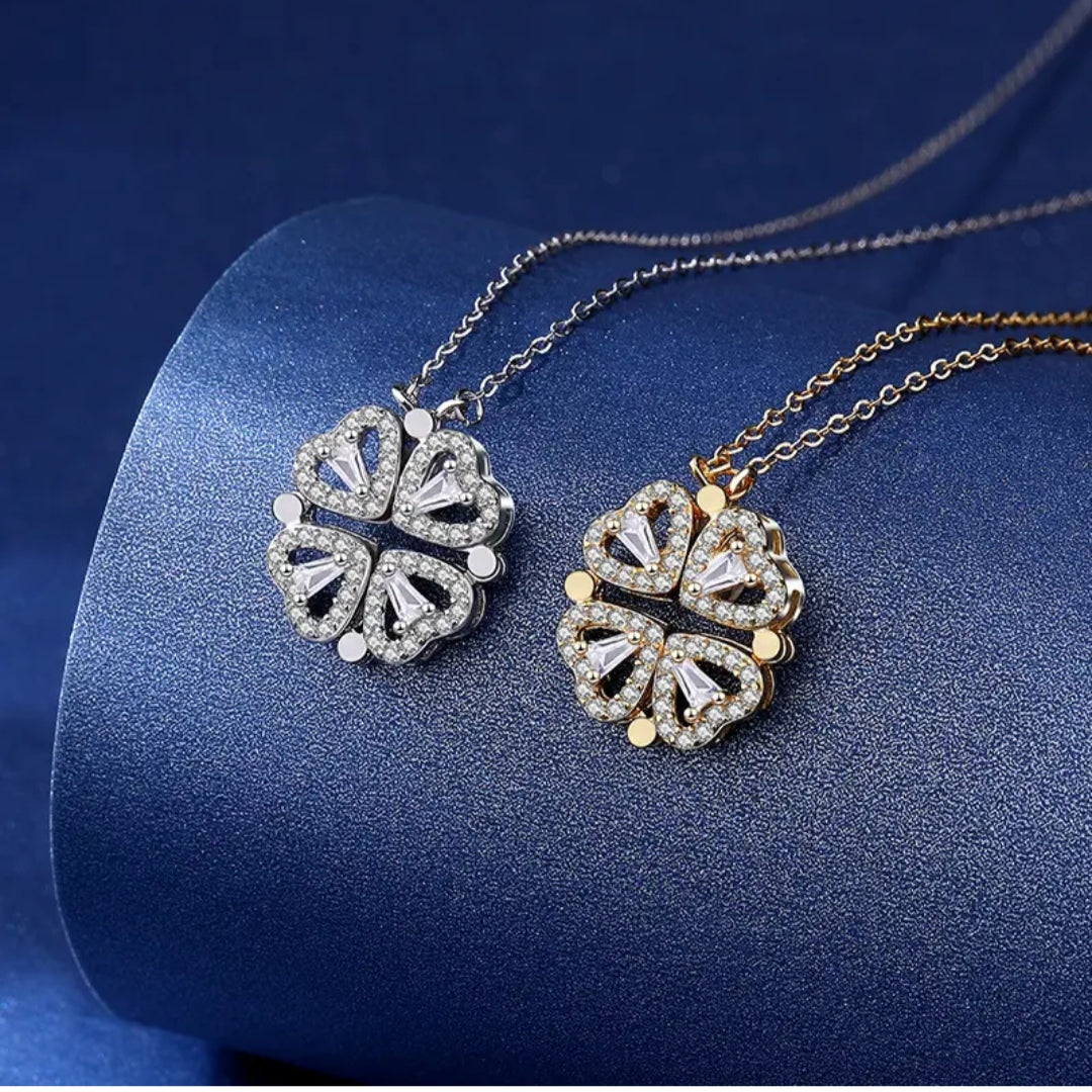 Four Heart Flower Diamond Pendant – DeBoscq Fine Jewelry